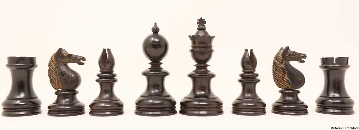 Antique Hallett Chess Set