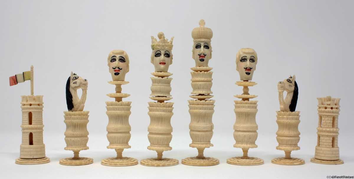 Antique Mexican Chess Set