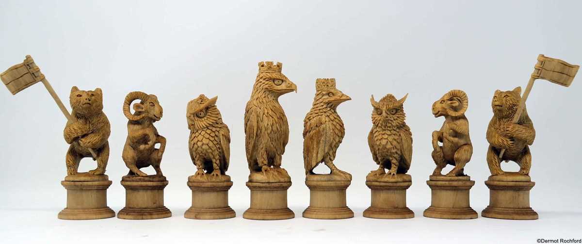 Fine Carved Chess Set