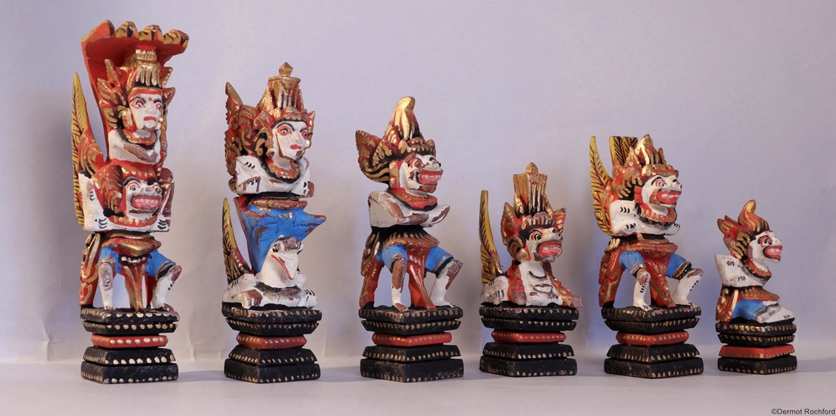 Vintage Balinese Chess Set