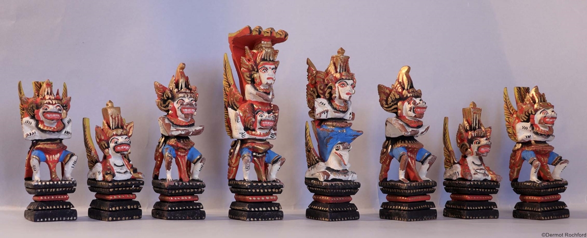 Vintage Balinese Chess Set