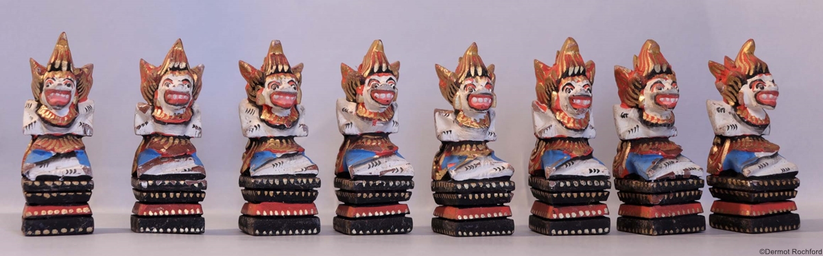 Vintage Balinese Chess Set