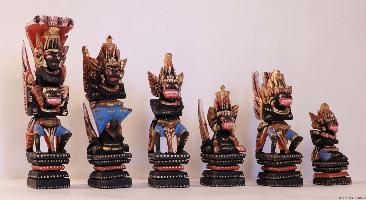 Vintage Balinese Chess Set