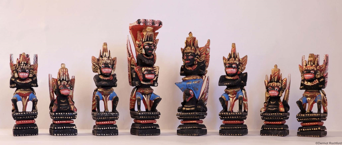 Vintage Balinese Chess Set