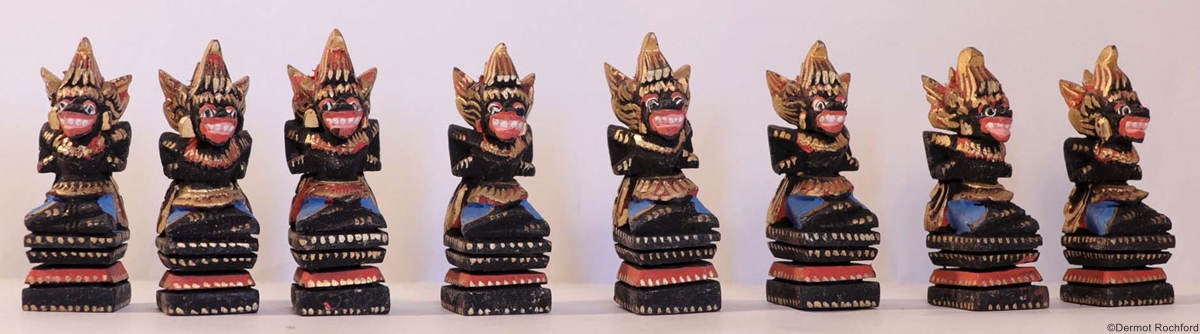 Vintage Balinese Chess Set