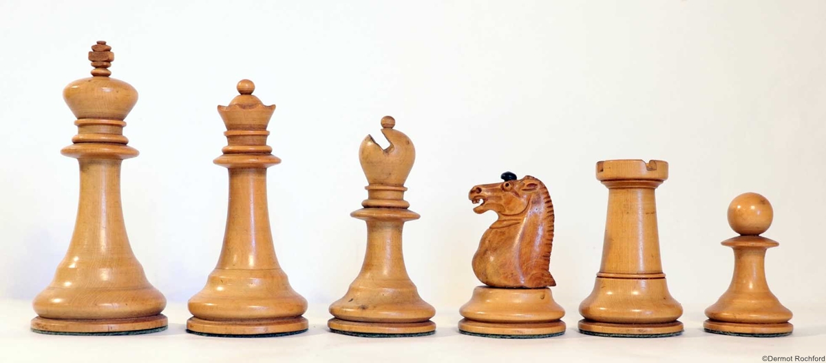 Antique English Whitty  Chess Set