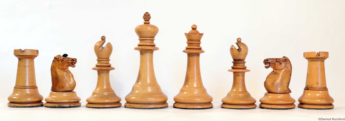 Antique English Whitty  Chess Set