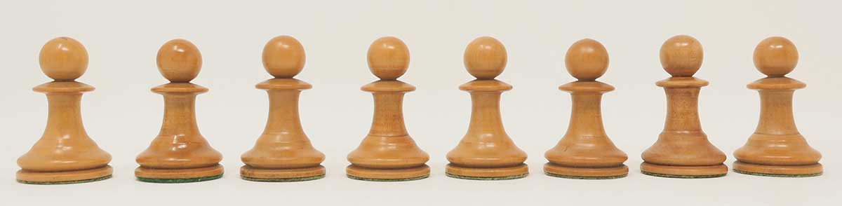 Antique English Whitty  Chess Set