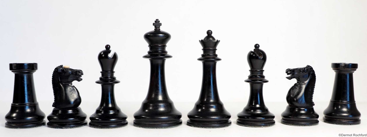 Antique English Whitty  Chess Set