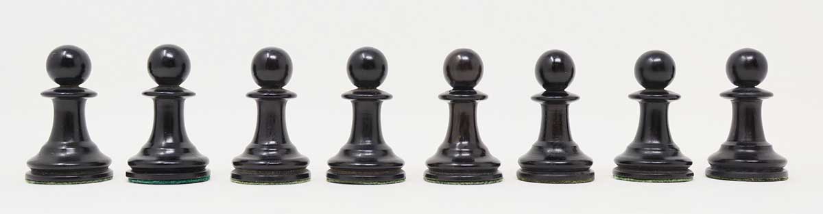 Antique English Whitty  Chess Set