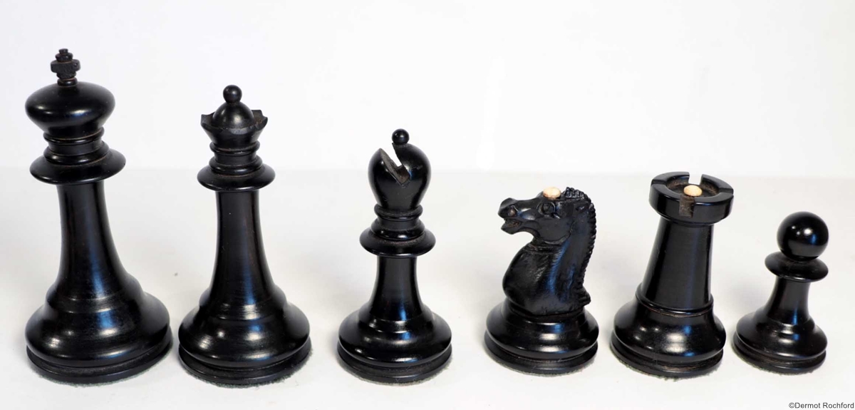 Antique English Whitty  Chess Set