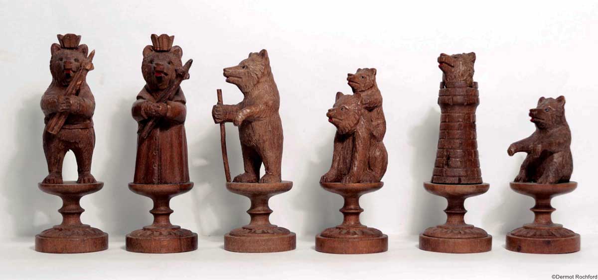 Antique Bears of Berne Chess Set