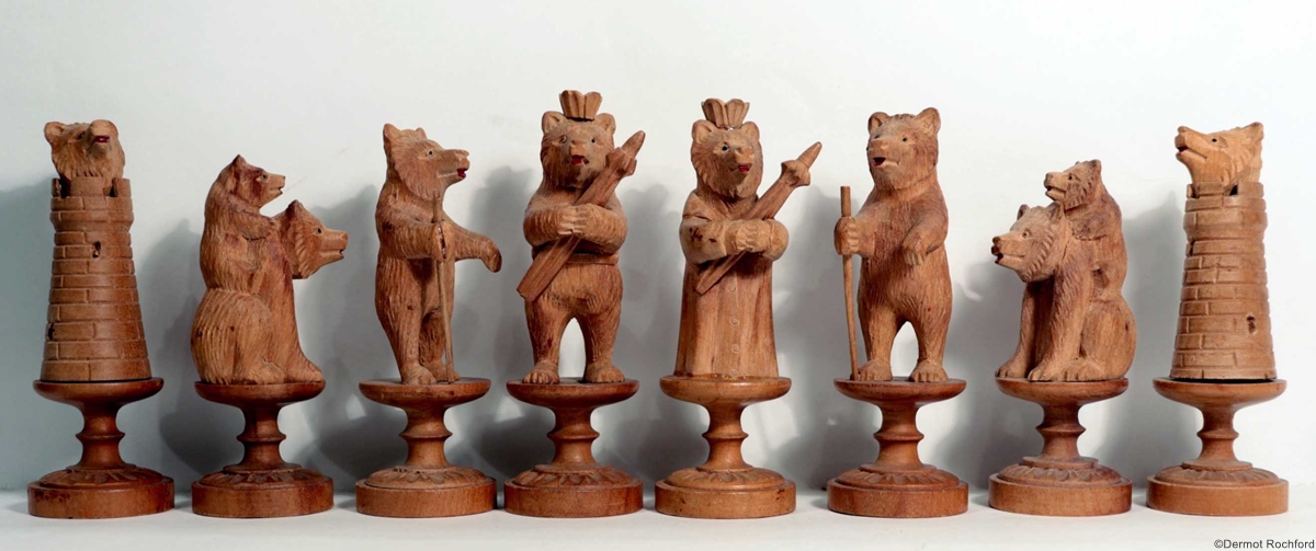 Antique Bears of Berne Chess Set