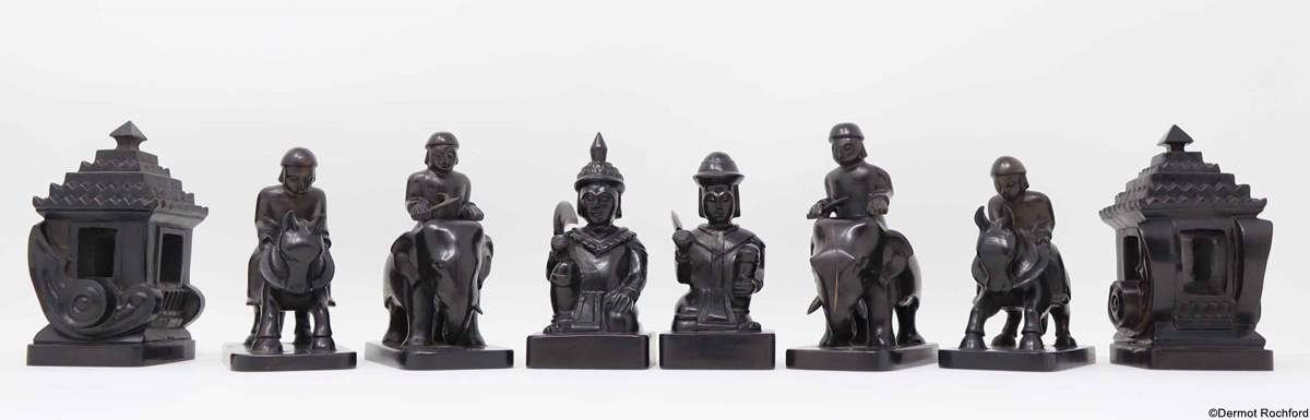 Carved Burmese Chess Set