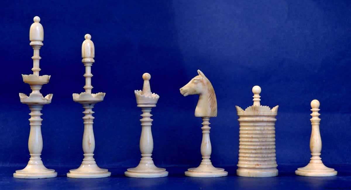 Antique Danish Chess Set