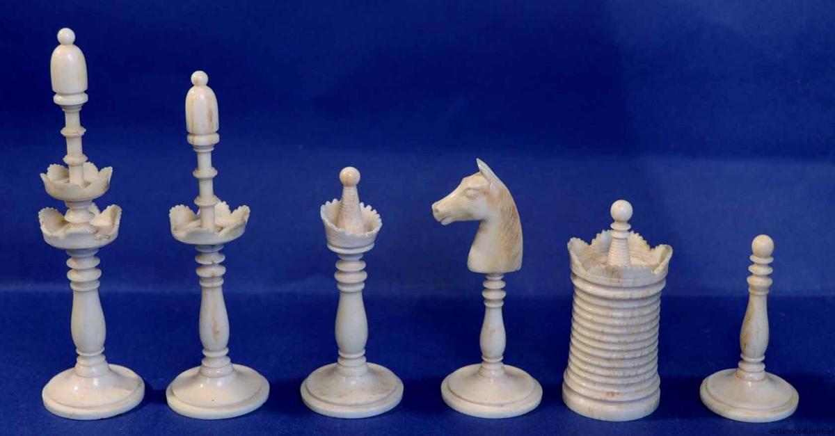 Antique Danish Chess Set