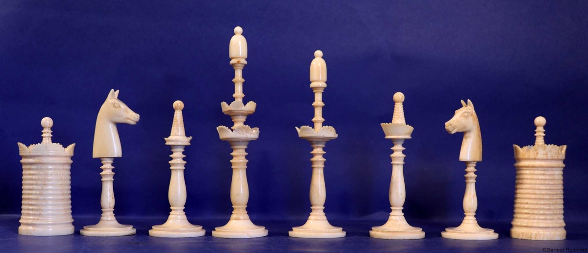 Antique Danish Chess Set