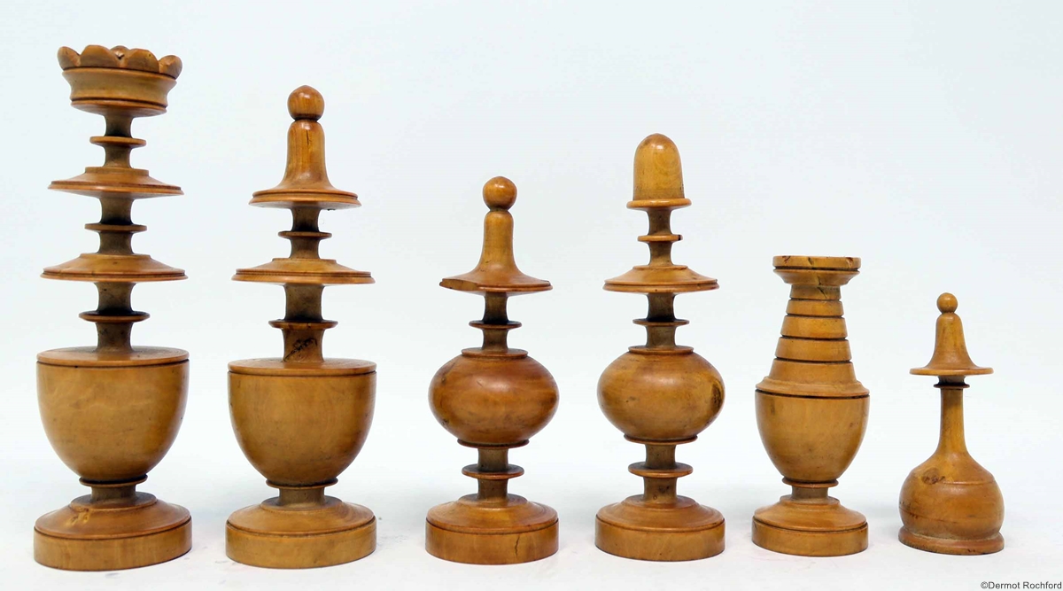 Vintage French Directoire Chess Set