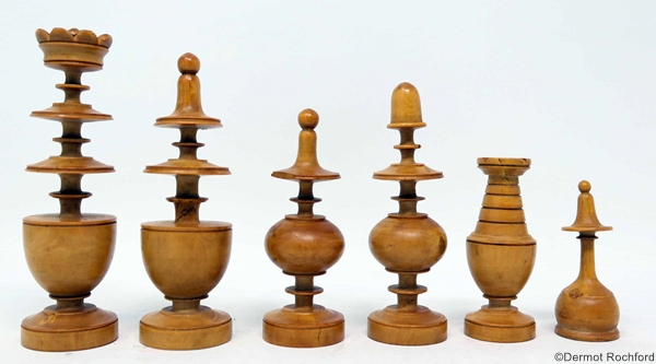 Antique French Directoire chess set,