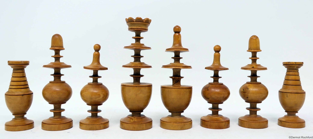 Vintage French Directoire Chess Set