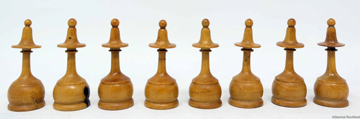 Vintage French Directoire Chess Set