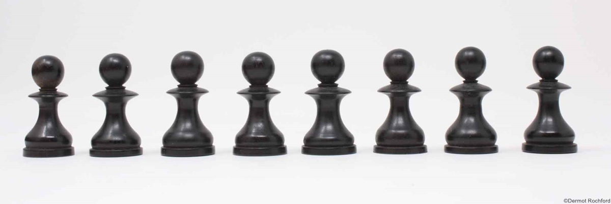 Rare Antique Dublin Chess Set