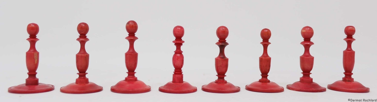 Antique German Bone Chess Set