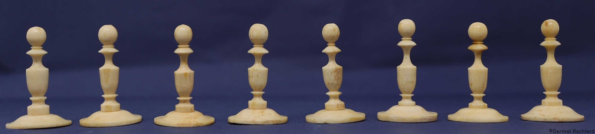 Antique German Bone Chess Set