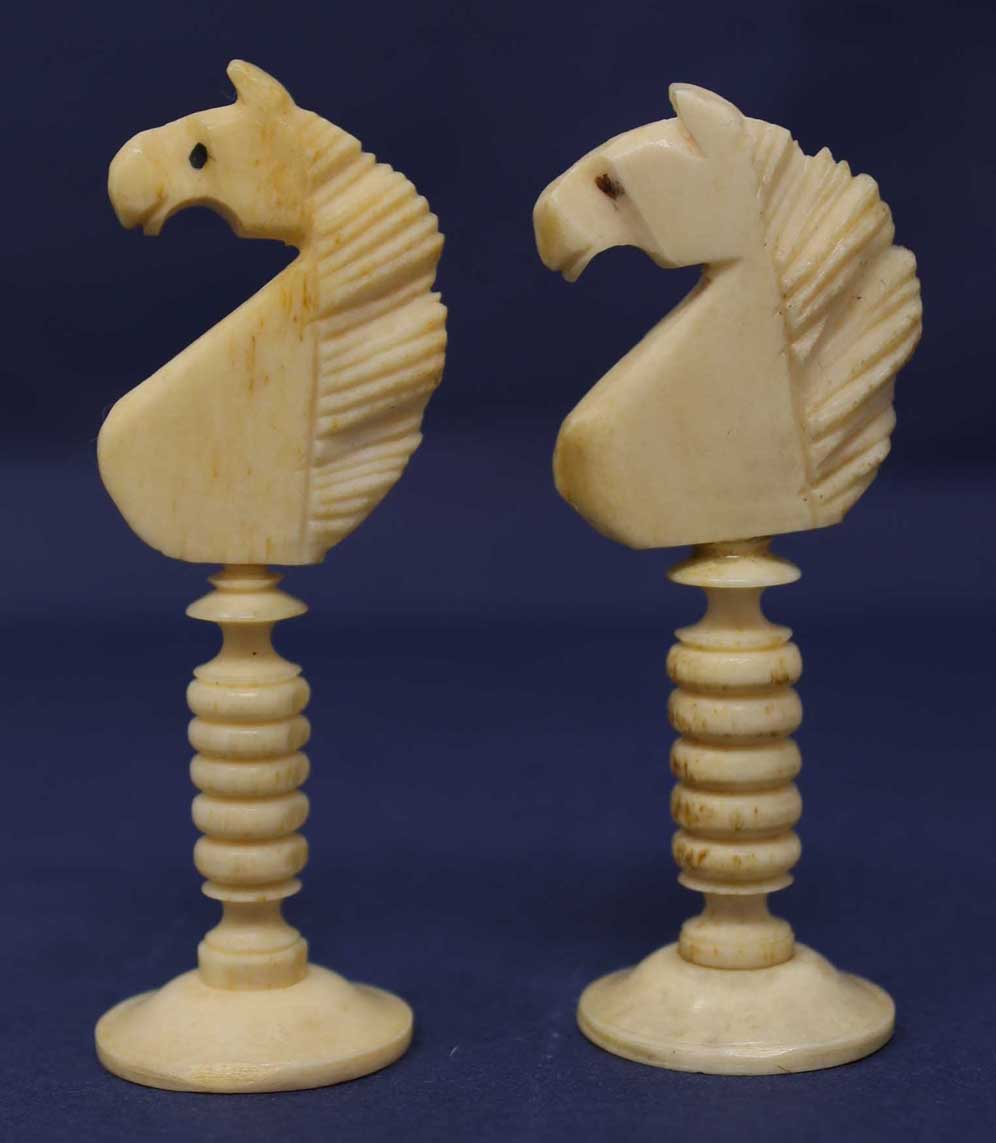 Antique German Bone Chess Set