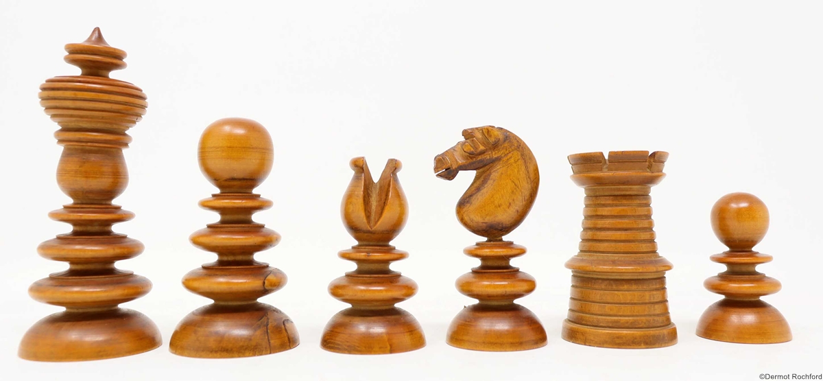 Antique English Chess Set