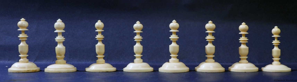 Antique Bone Selenus Chess Set