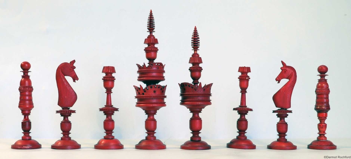 Antique Bone Selenus Chess Set