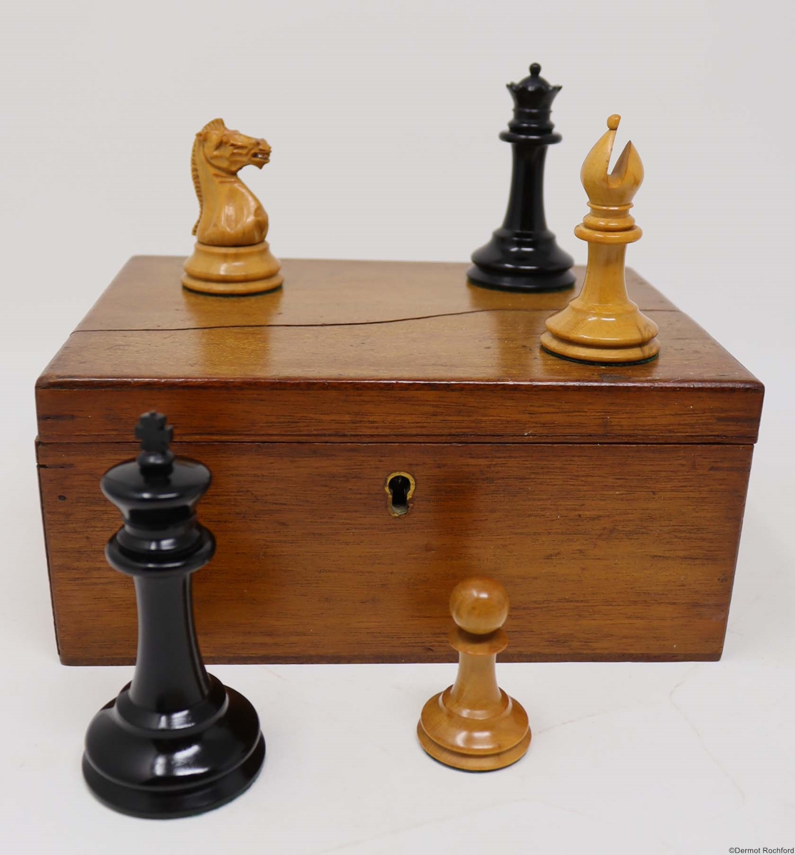 Antique Jaques Club Chess Set