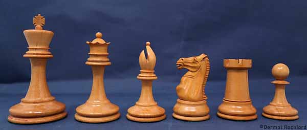 Antique Jaques Club chess set,