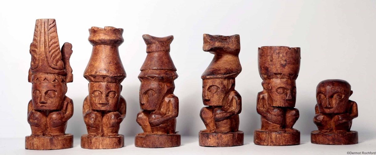 Antique Nias Tribal Chess Set