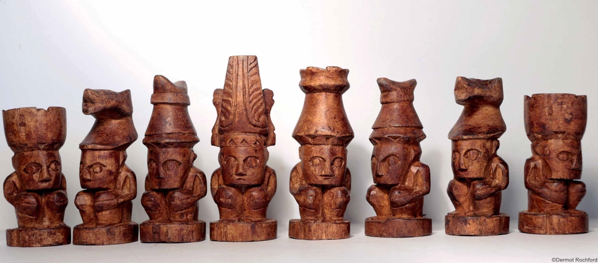 Antique Nias Tribal Chess Set