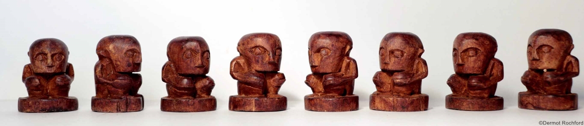 Antique Nias Tribal Chess Set