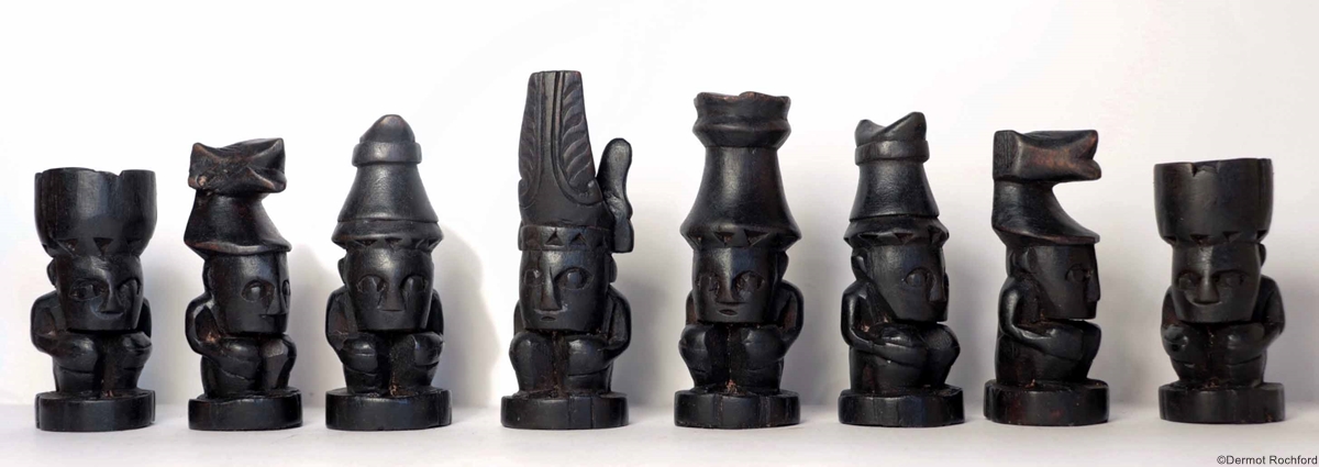 Antique Nias Tribal Chess Set