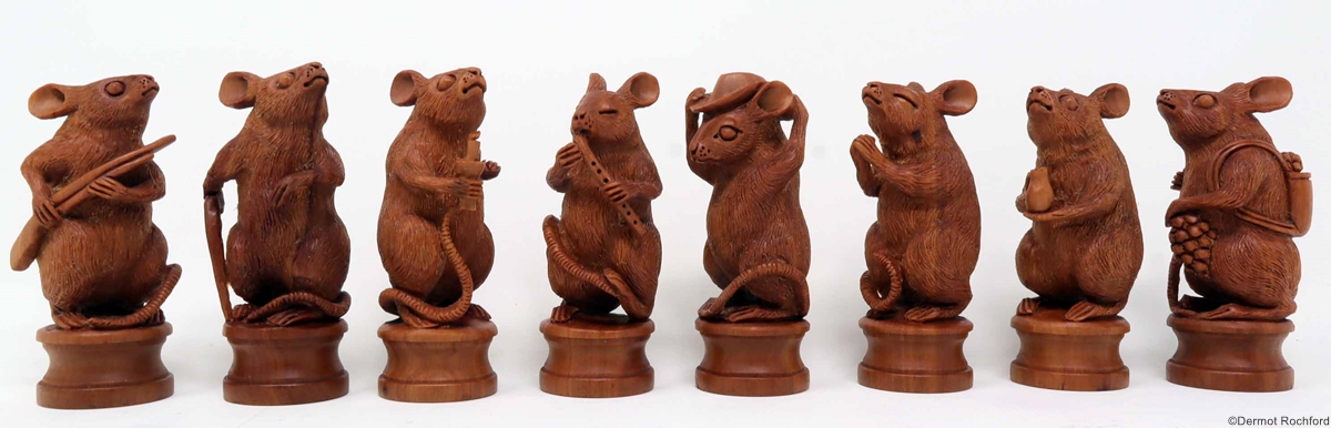 Commisioned Rat Chess Set