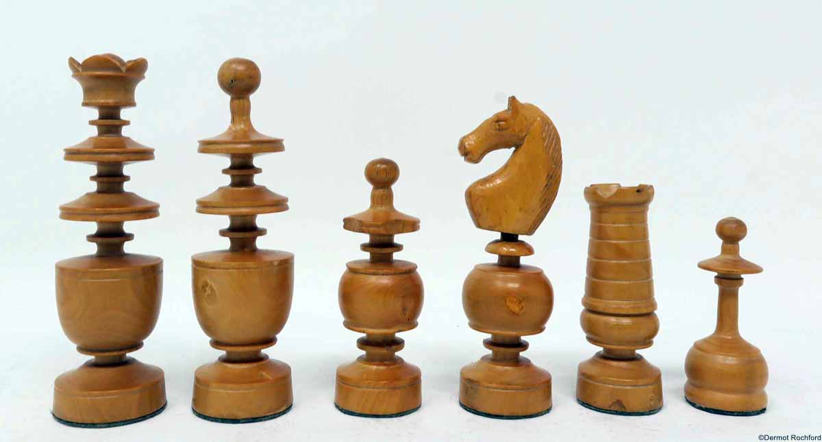 Vintage French Regence Chess Set