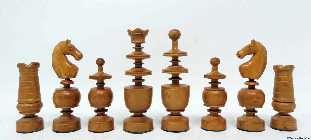 Vintage French Regence Chess Set