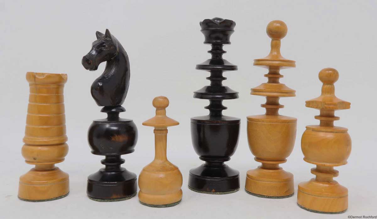 Vintage French Regence Chess Set