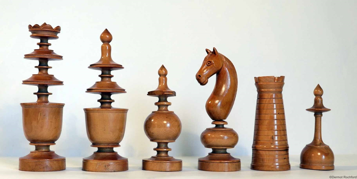 Vintage French Regence Chess Set