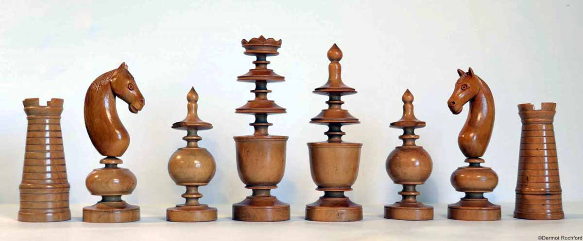 Vintage French Regence Chess Set