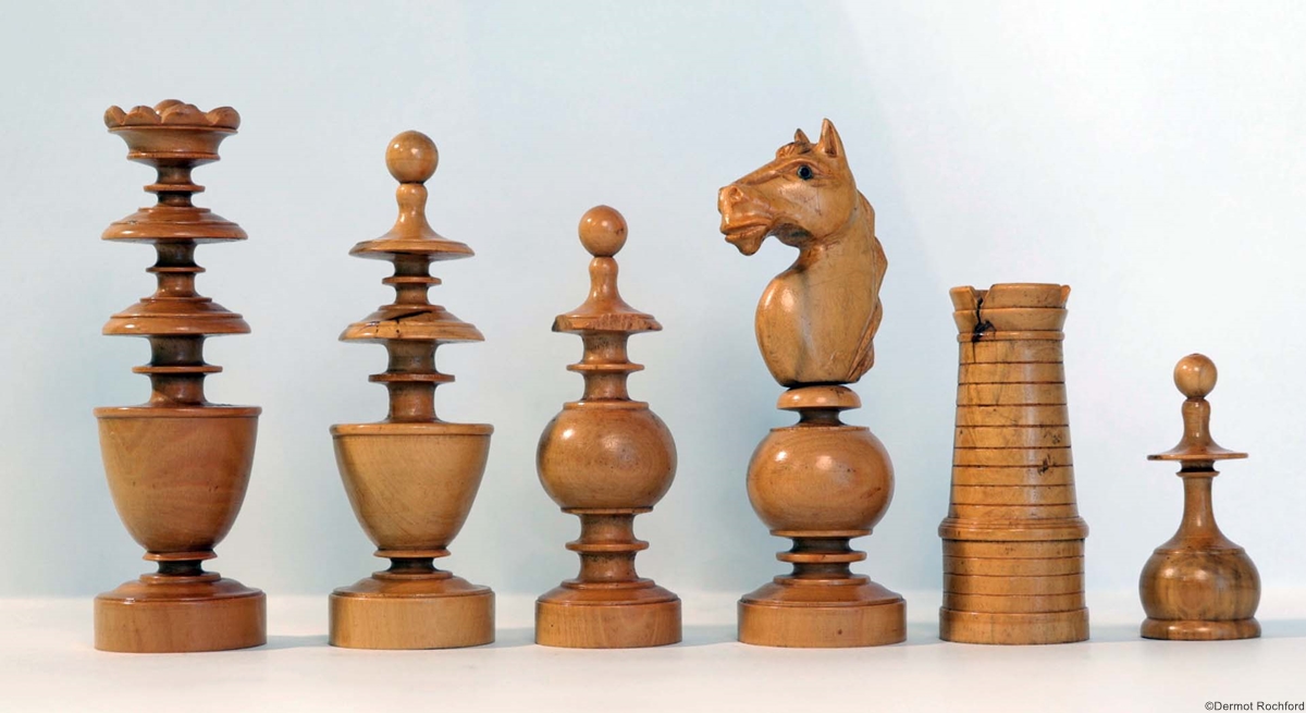 Antique French Regence Chess Set