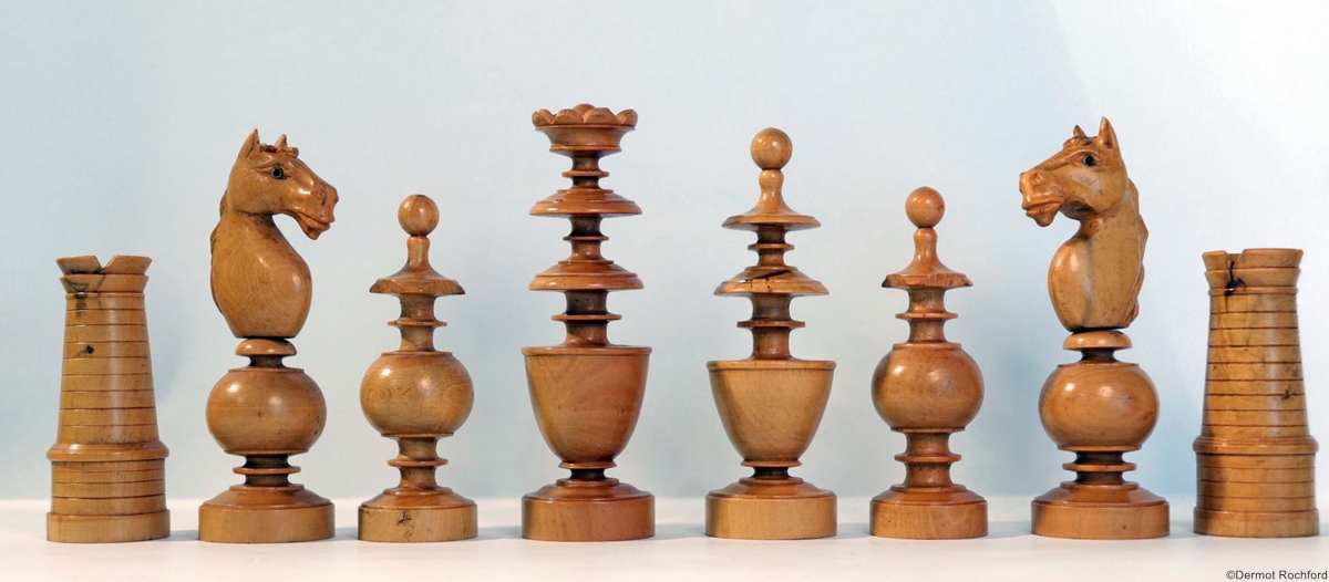 Antique French Regence Chess Set