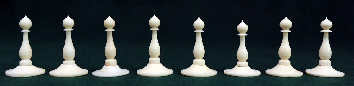 Antique Bone Selenus Chess Set