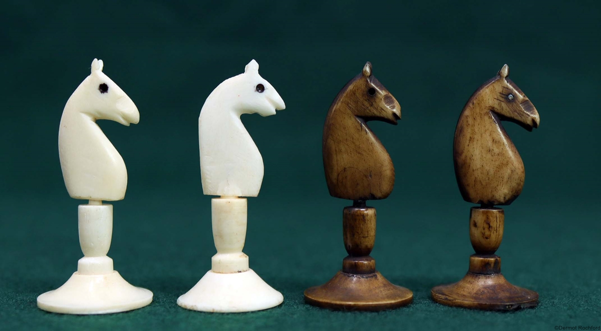 Antique Bone Selenus Chess Set