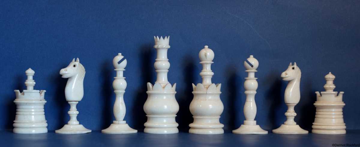 Antique Bone Chess Set